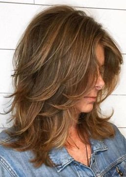 feathered haircuts for medium length hair