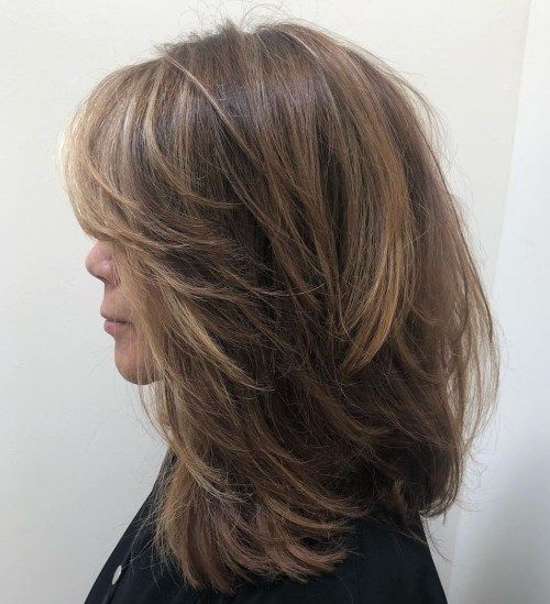 feathered haircuts for medium length hair