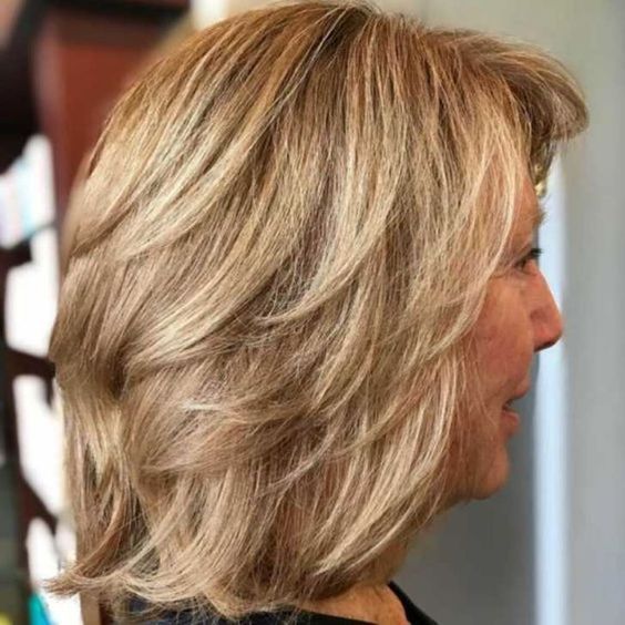 feathered haircuts for medium length hair