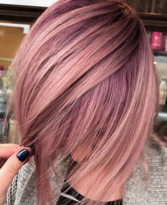 rose gold hair colour inspiration