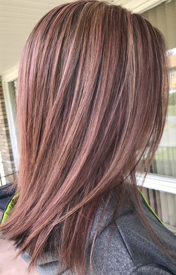 rose gold hair colour inspiration