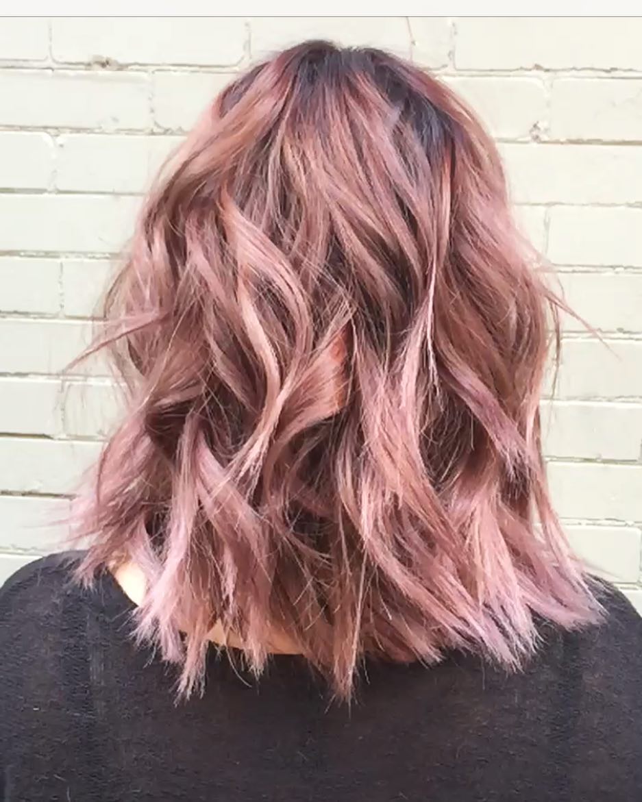 rose gold hair colour inspiration