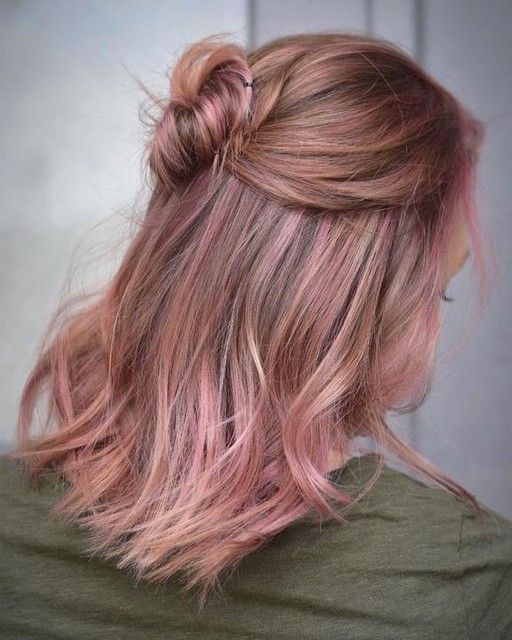 rose gold hair colour inspiration