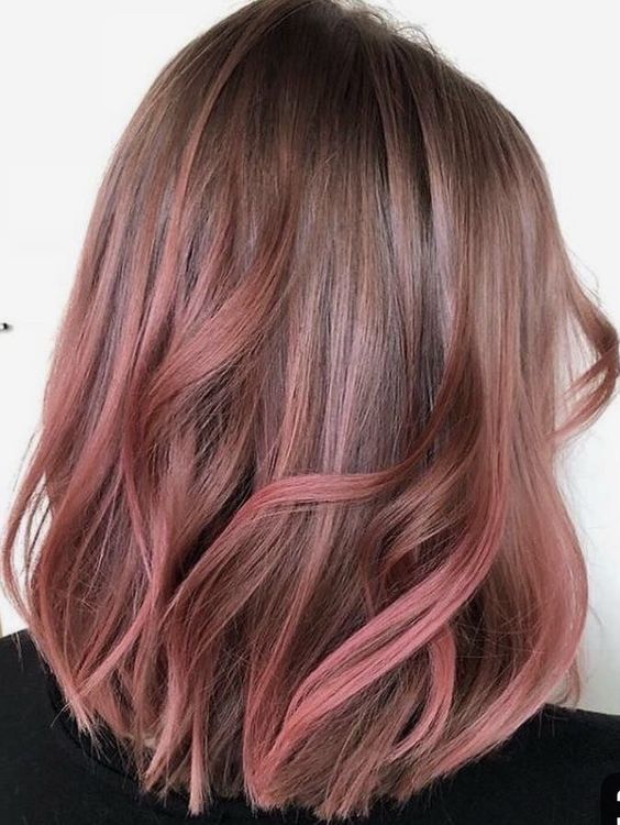 rose gold hair colour inspiration