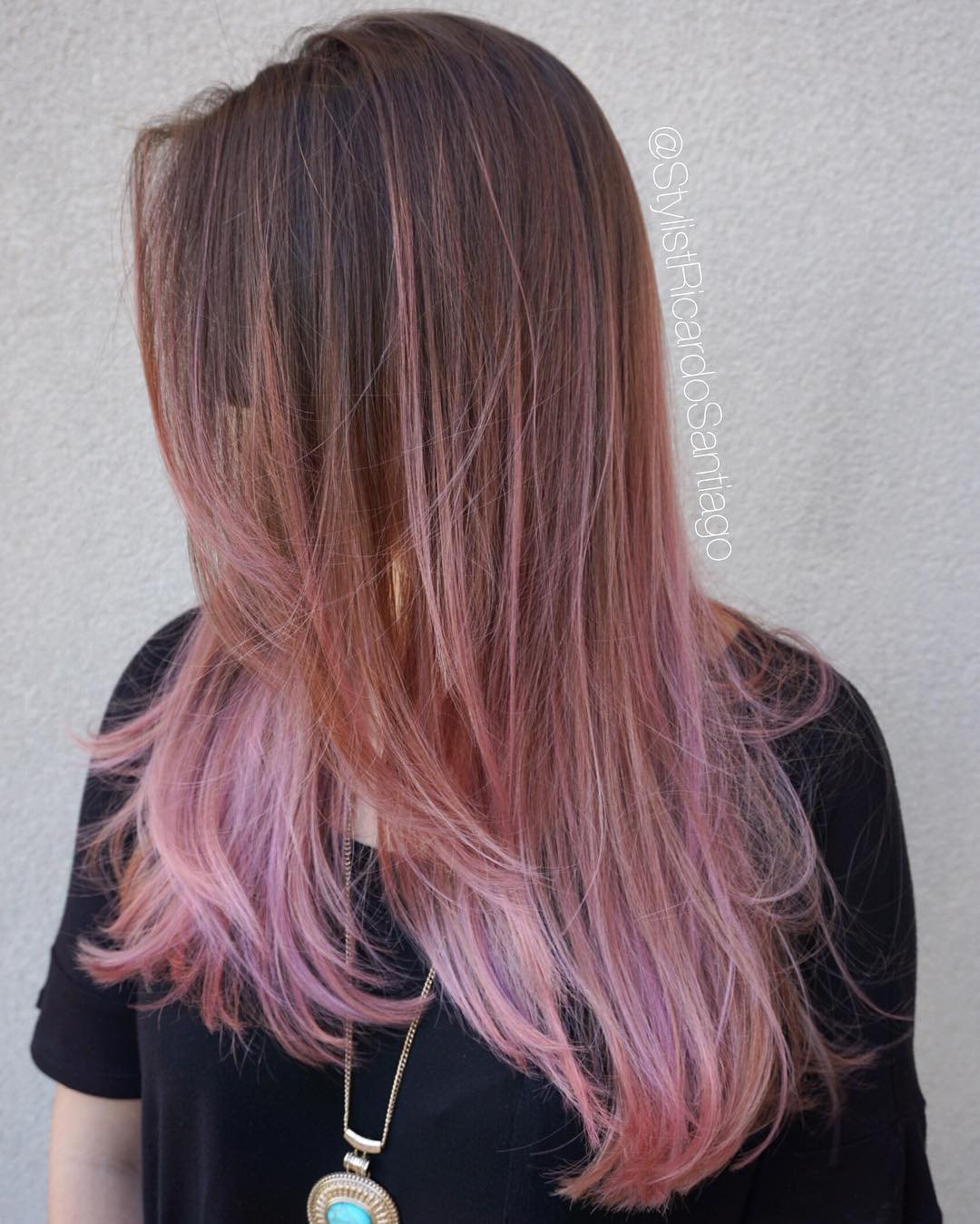 rose gold hair colour inspiration