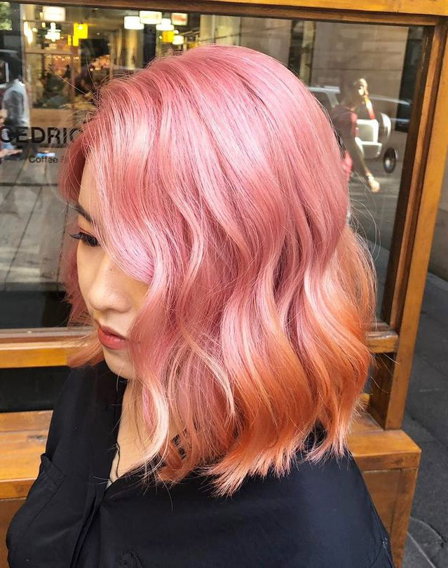 rose gold hair colour inspiration