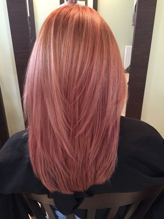 rose gold hair colour inspiration