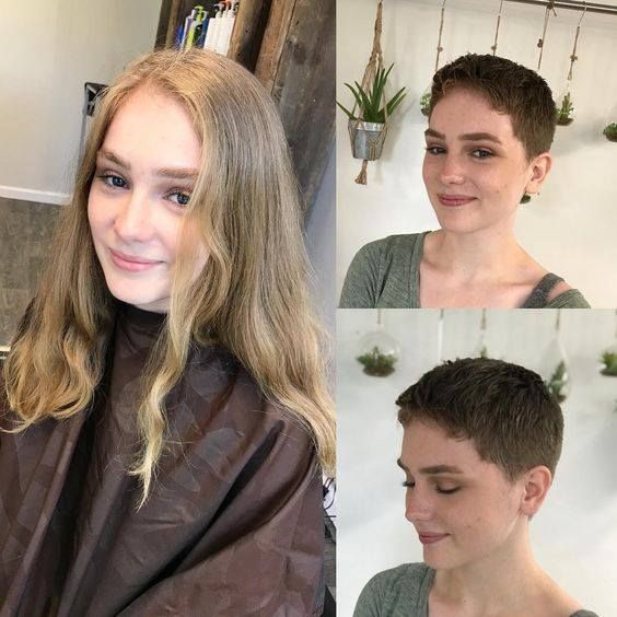 short haircut transformation before after pictures