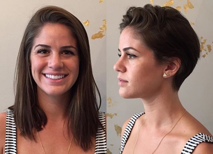 short haircut transformation before after pictures