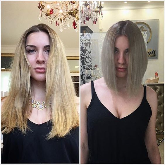 short haircut transformation before after pictures