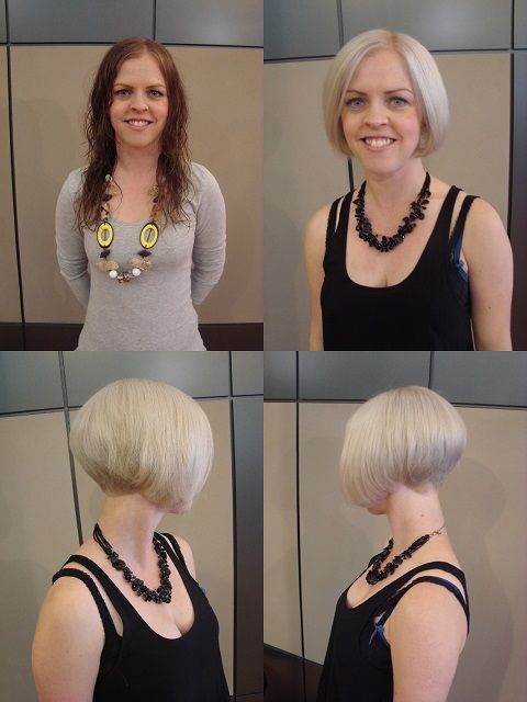 short haircut transformation before after pictures