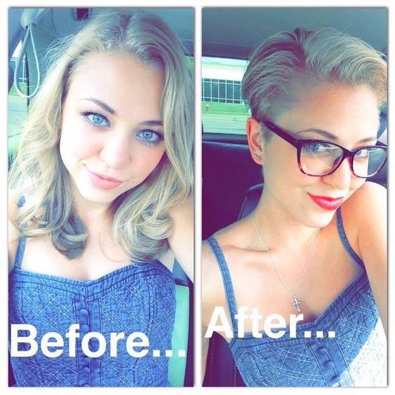 short haircut transformation before after pictures