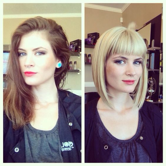 short haircut transformation before after pictures