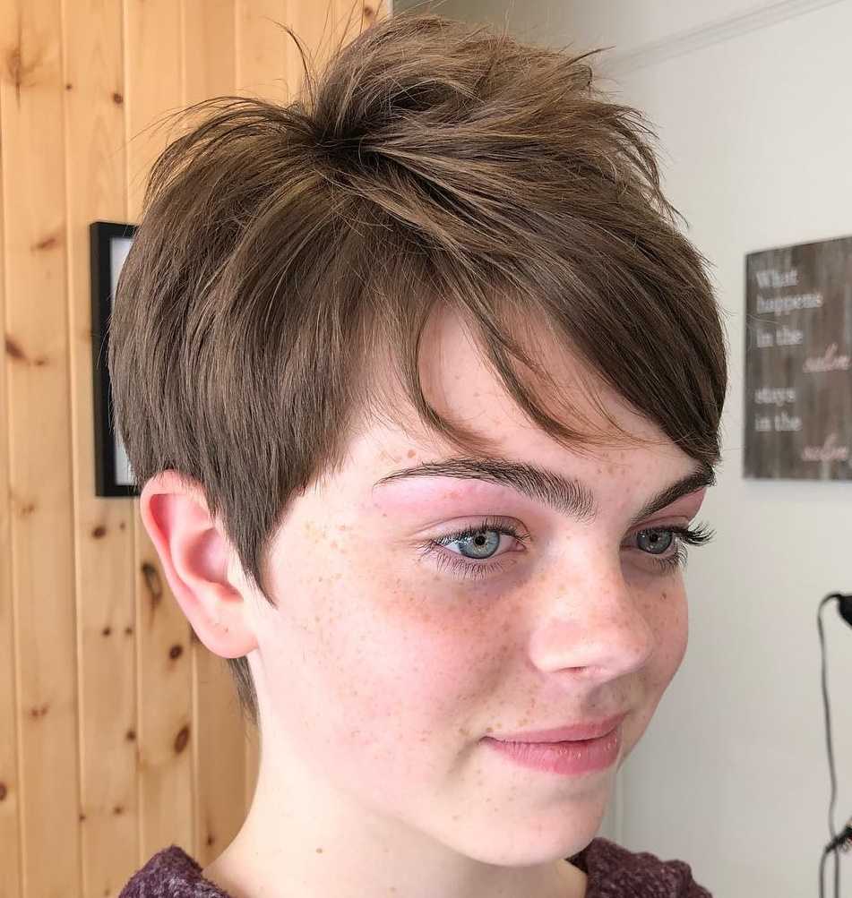 short textured pixie cut fine hair