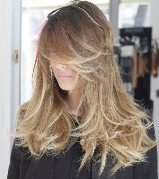 Long Layered Haircuts Bangs