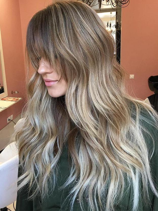 Long Layered Haircuts Bangs