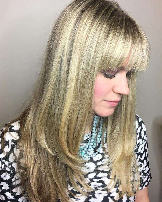 Long Layered Haircuts Bangs