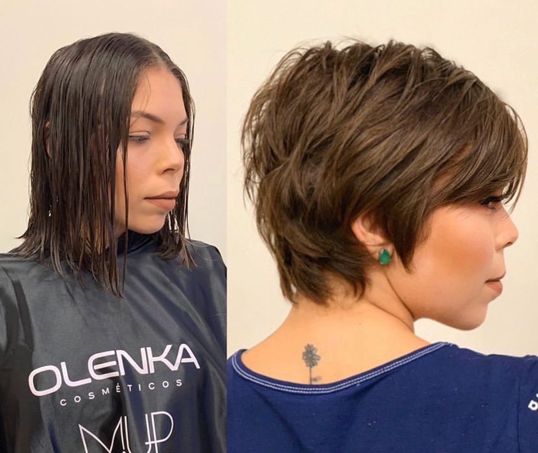 Hair makeovers transformations long to short women pinterest
