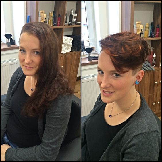 hair makeovers, hair transformations, long hair to short hair,