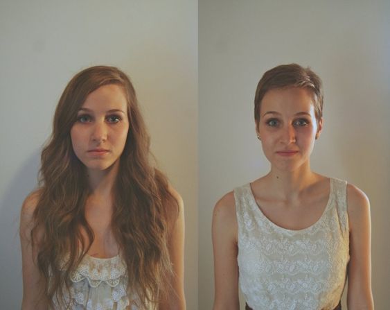 hair makeovers, hair transformations, long hair to short hair,