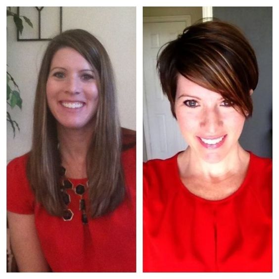 hair makeovers, hair transformations, long hair to short hair,
