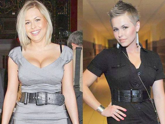 Hair makeovers transformations long to short women pinterest