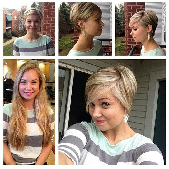 Hair makeovers transformations long to short women pinterest