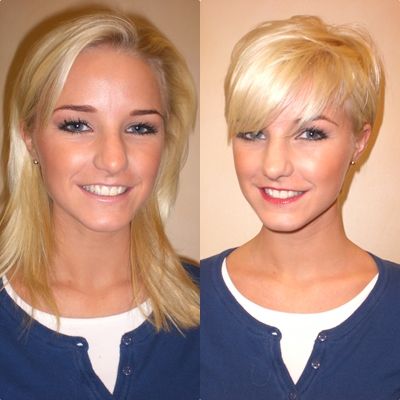 hair transformations, long hair to short hair, before and after,