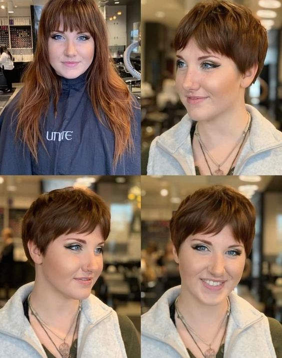 hair transformations, long hair to short hair, before and after,