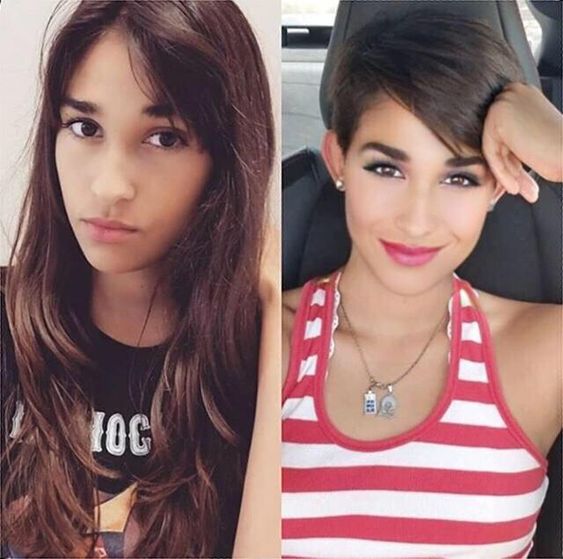 hair transformations, long hair to short hair, before and after,