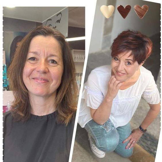 hair transformations, long hair to short hair, before and after,