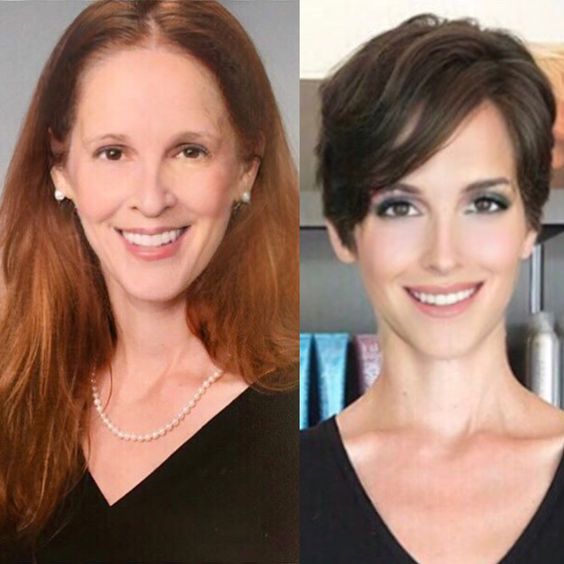 hair transformations, long hair to short hair, before and after,