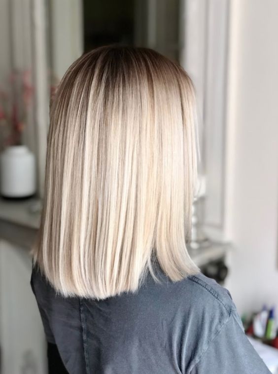 Long Bob Haircuts Back View Women Pinterest