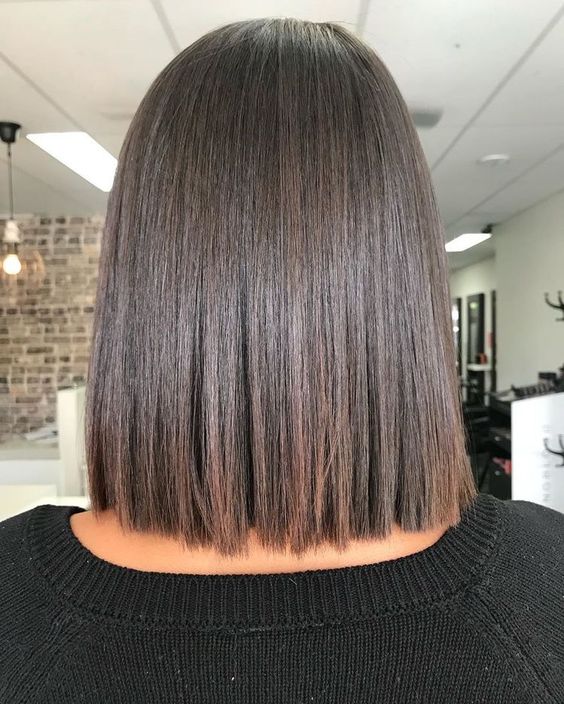Long Bob Haircuts Back View Women Pinterest