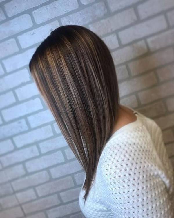 Long Bob Haircuts Back View Women Pinterest