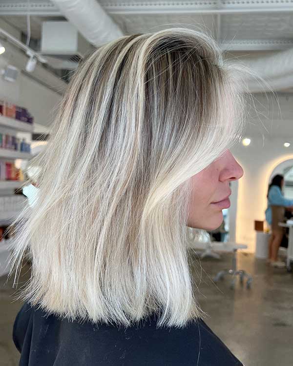 Long Bob Haircuts Back View Women Pinterest