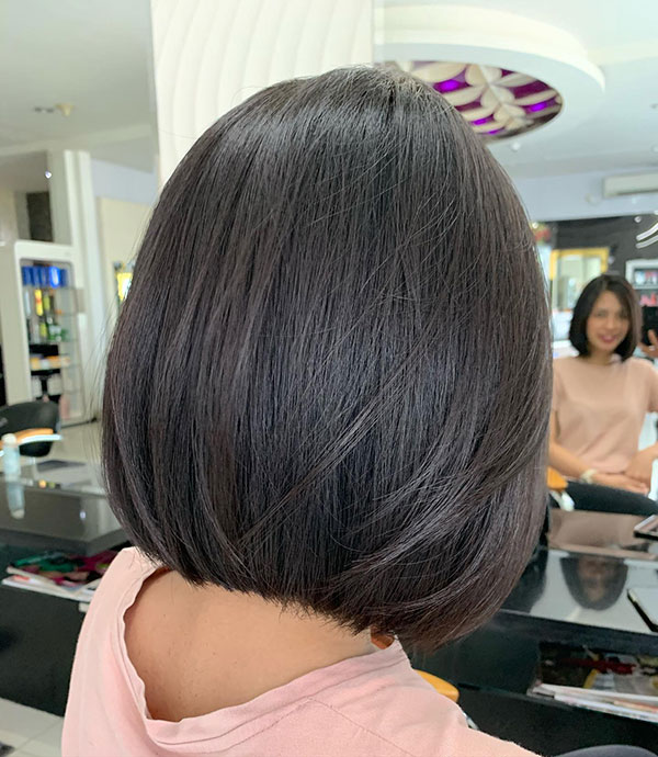 Long Bob Haircuts Back View Women Pinterest