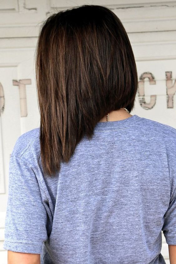 Long Bob Haircuts Back View Women Pinterest