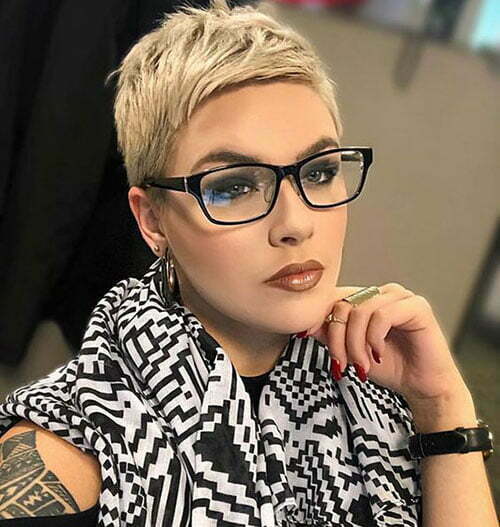 pixie cut blonde hair