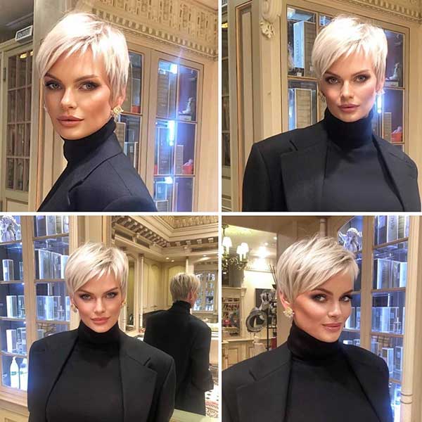 pixie cut blonde hair