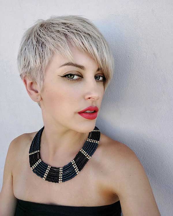pixie cut blonde hair