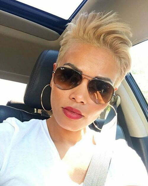 pixie cut blonde hair