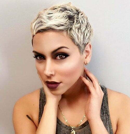 pixie cut blonde hair