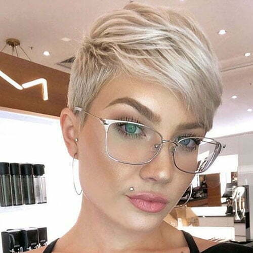 pixie cut blonde hair