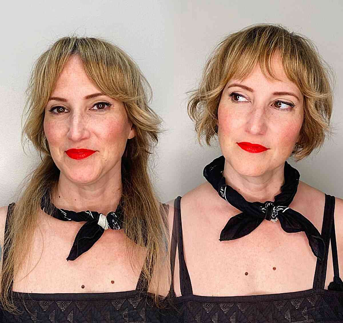 short haircuts with bangs