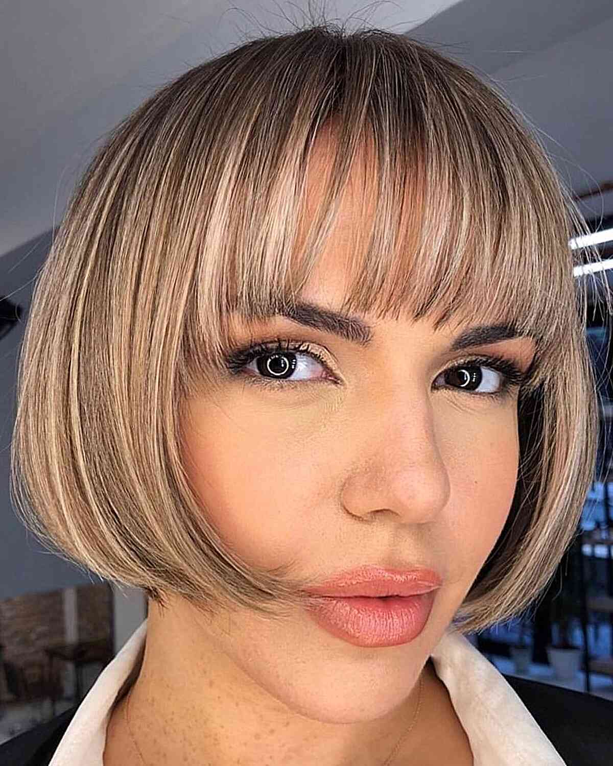 short haircuts with bangs