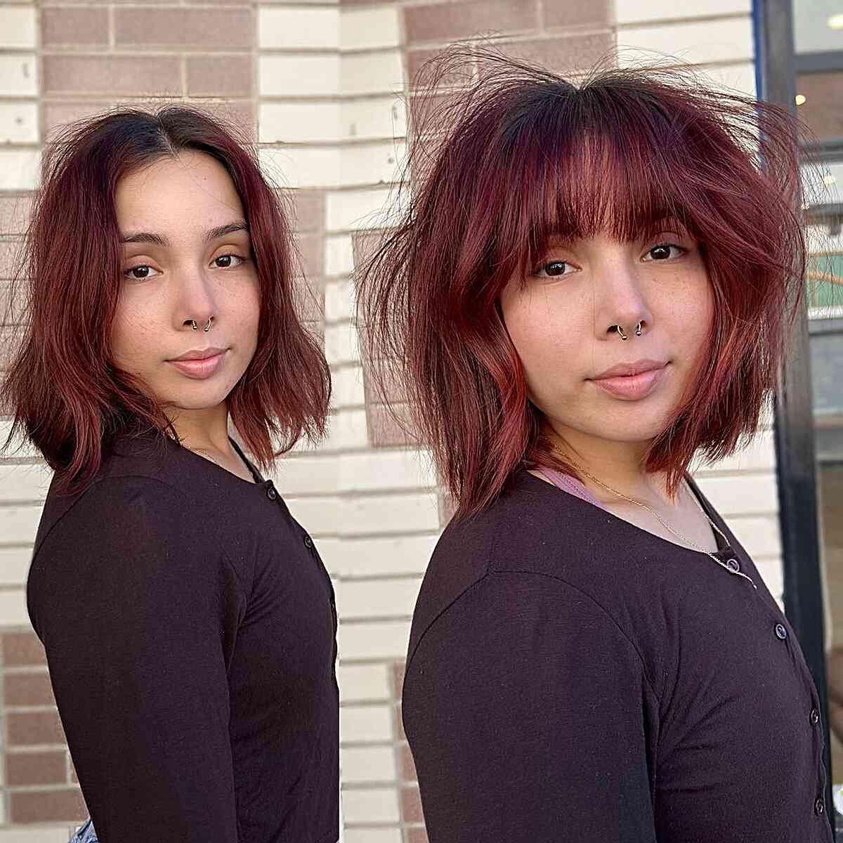 short haircuts with bangs