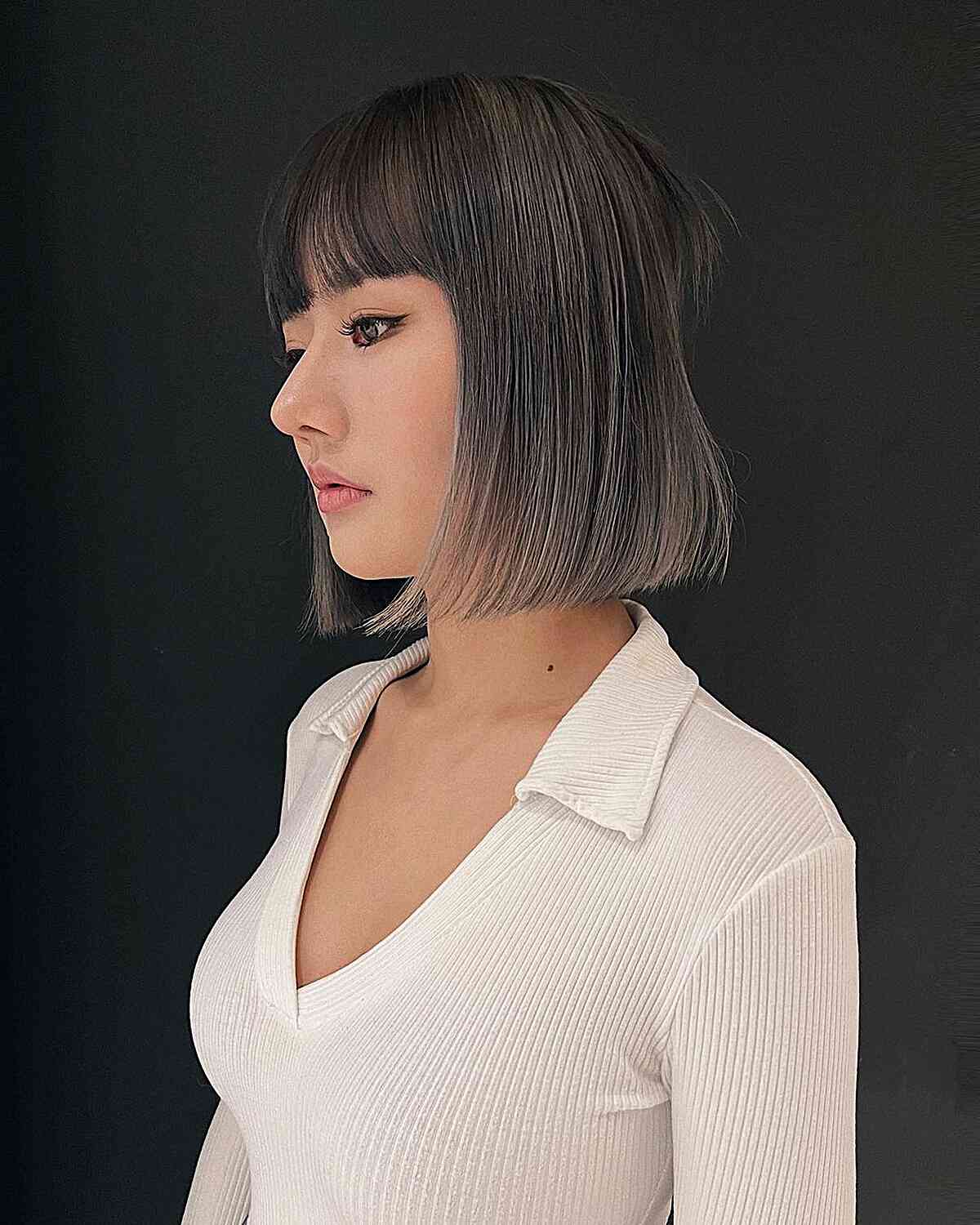 short haircuts with bangs