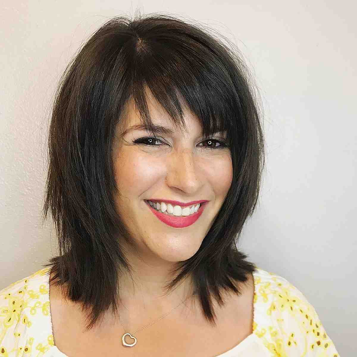 wispy bangs, face shape, hairstyles women pinterest