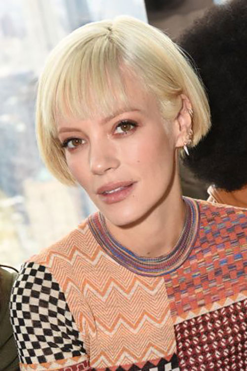 Lily Allen bob haircut